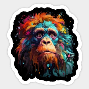 Orangutan Rainbow Sticker